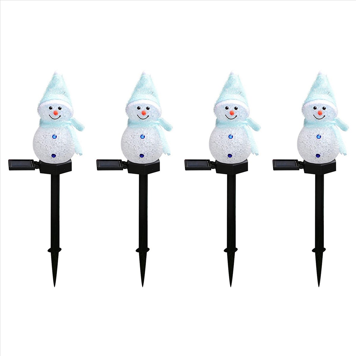 N84R 4X 눈사람 태양광 조명 크리스마스 태양열 L - Outdoor Solar Power Xmas Lights 리뷰 및 가격