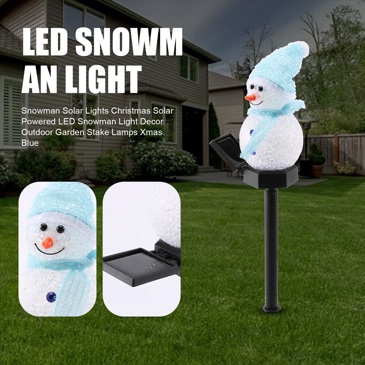 캐어프리- 눈사람 태양광 조명 크리스마스 태양광 LED - Outdoor Solar Power Xmas Lights 리뷰 및 가격