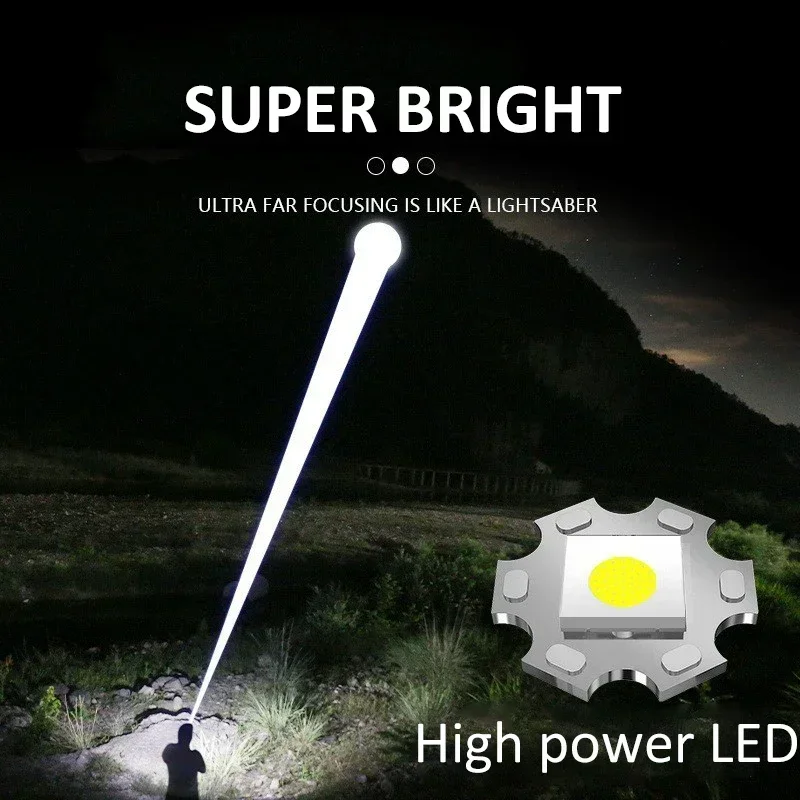 900000LM 강력한 LED 손전등 Type-c 충전 - Outdoor Power Works 리뷰 및 가격