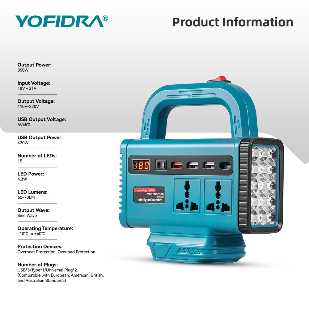요피드라 220V 휴대용 파워 인버터 야외 비상 전원  - Outdoor Power Inverter 리뷰 및 가격