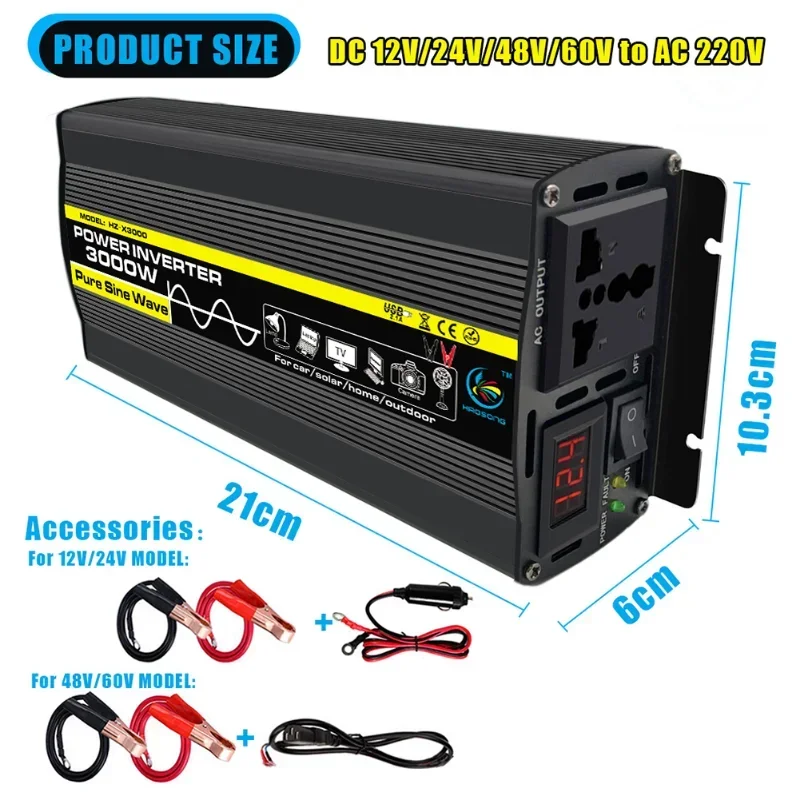 새로운 순수 정현파 전력 인버터 (태양광 시스템/태양광 - Outdoor Power Inverter 리뷰 및 가격