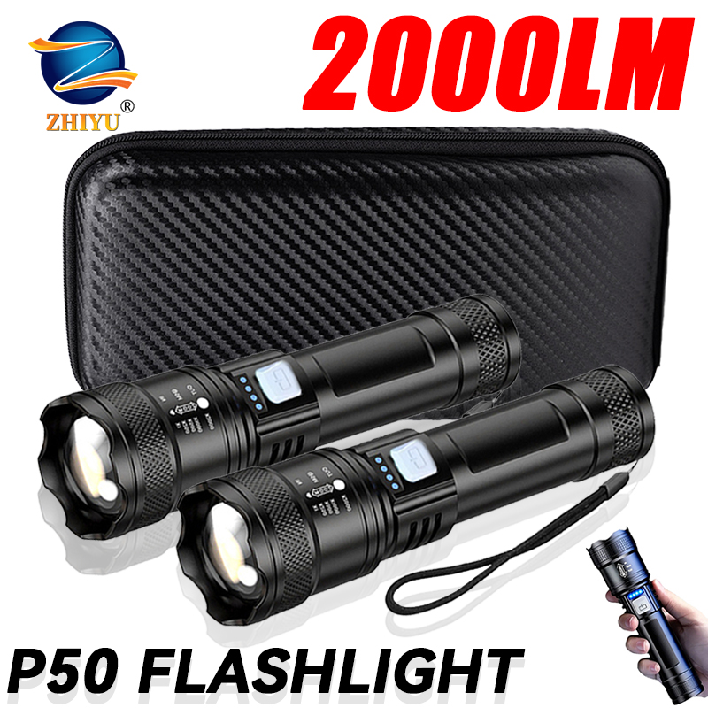 전술용 LED 손전등 2000LM USB 충전식 방수  - Outdoor Usb Power Bank 리뷰 및 가격