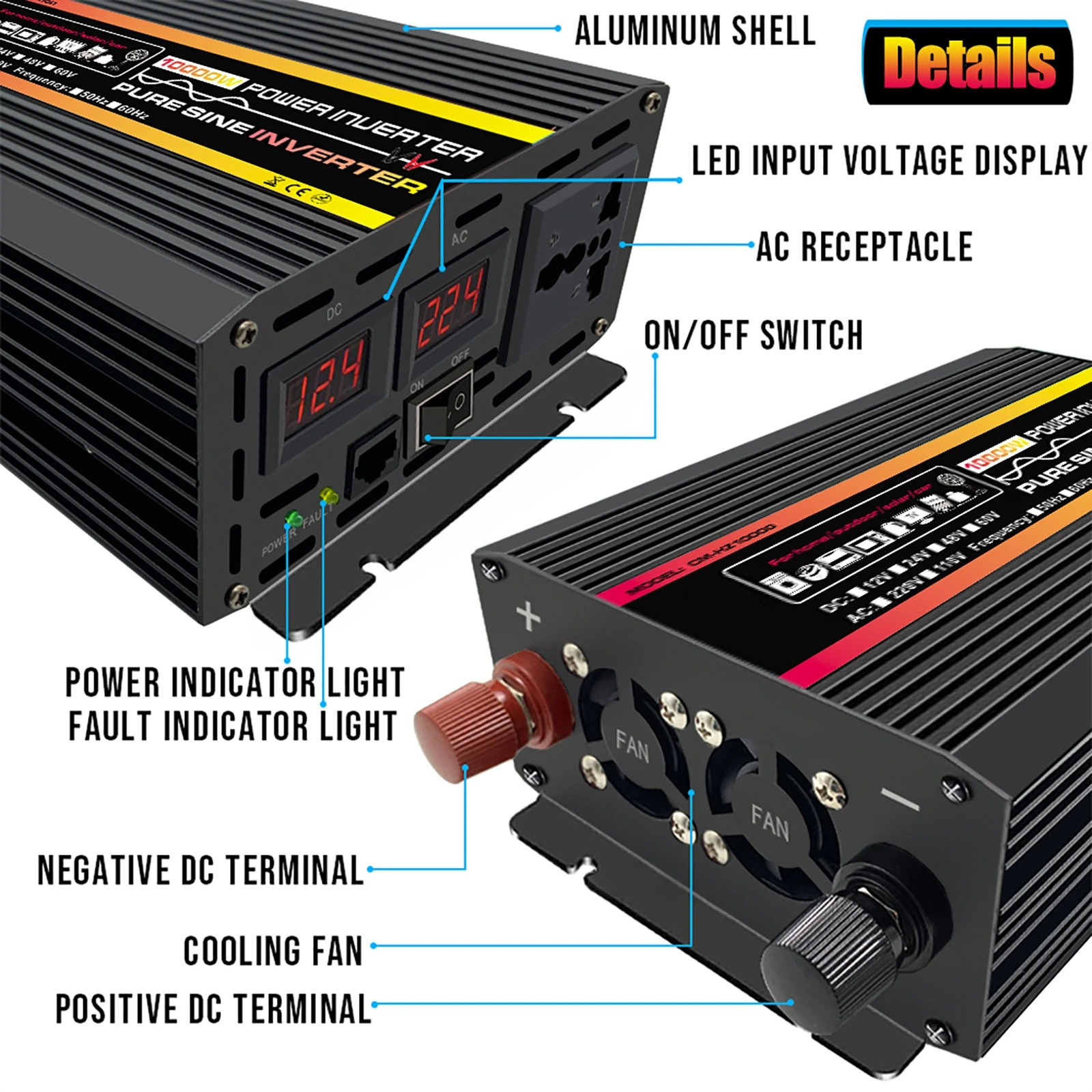 순수 사인파 인버터, 리모컨 포함 또는 미포함 전원 인 - Outdoor Power Inverter 리뷰 및 가격